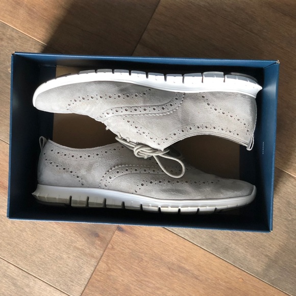 Cole Haan Zero Grand wingtip oxford in Ironstone - Picture 6 of 8
